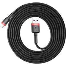 Defne Store Cafule 1.5 A Lightning Uyumlu 2 Metre Şarj Kablosu CALKLF-C19, Siyah