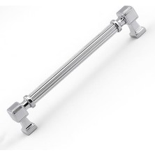 Defne Store Talas Çizgili Metal Kulp Mobilya Çekmece Mutfak Dolabı Dolap Kulpları Kulb, 224 Mm, 22.4 Cm, Krom Renk