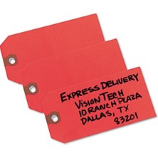 Defne Store 12345 Telsiz Gönderi Etiketleri, Kağıt, 4 3/4 x 2 3/8, Kırmızı, 1000'LI Kutu