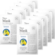 Defne Store 7 Days Mask Lemon C - Canlandırıcı ve Aydınlatıcı Limon Özlü Vegan Kağıt Mask