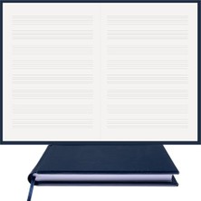 Defne Store Müzik Nota Defteri; (Anahtarsız)% 100 El Yapımı, El Dikişi, (Iplik Dikiş) Termo Deri A/5, Lacivert