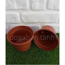 Defne Store Üretim 10 Adet 13X10 cm Kahverengi Yuvarlak Fide Saksısı