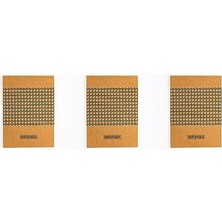 Defne Store 17X24 cm Çizgili Kraft Bloknot, 50 Yaprak, 3'lü Paket