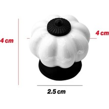 Defne Store Douro Basic Beyaz, Porselen Düğme Kulp, Kulpu Kulbu Kulpları, Siyah Sade Renk, Mobilya Çekmece Dolap