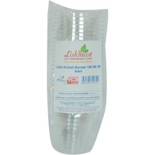 Defne Store Bardak, Lüks Kristal Sert Plastik Çay ve Kahve Su Otomat Bardağı 180 ml 25'li 1 Paket