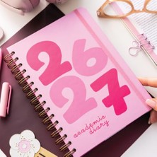 Defne Store 2026-2027 A5 Spiralli Akademik Haftalık Ajanda 16 Aylık, Baby Pink