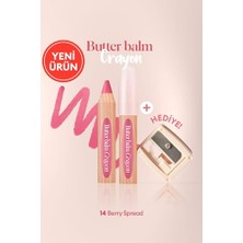 Defne Store Kremsi, Kalem Şeklinde Renkli Dudak Balmı & Kalemtıraş Butter Balm Crayon 014 Berry Spread