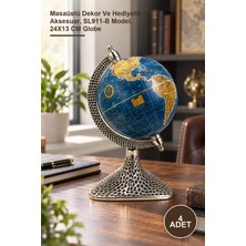 Yenilig 4 Adet Dekoratif Dünya Küre – Masaüstü Dekor ve Hediyelik Aksesuar, SL911-B Model, 24X13 cm Globe