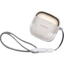 Defne Store Huawei Freebuds Se 3 Uyumlu Darbeye Karşı Koruyucu Yıkanabilir Yumuşak Kapak, Toz Önleyici Kılıf ve Asma Ipi