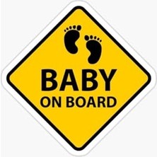 Defne Store Arabada Bebek Var Baby On Board Sticker Yapıştırma 19 Cm, Renkli, EYMSS152