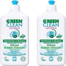 Ms Green Clean Sensitive Bitkisel Bulaşık Deterjanı 500 ml X2 Adet