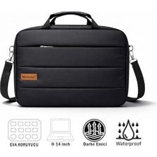 Defne Store Macbook Air 13 Inch M4 2025 ile Uyumlu Notebook Macbook Evrak Çantası, Siyah AL5496