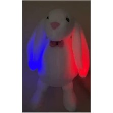 Defne Store LED Işıklı Uyku Arkadaşı Uzun Kulak Bunny Pelüş Tavşan, 65 Cm, Beyaz