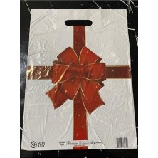 Defne Store Takviyeli Baskılı Mağaza Poşeti 50 Adet (No:3) 33X45 cm El Geçmeli Renkli Poşet