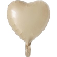 Ms 18 Inç 45 cm Kalp Folyo Balon (Bej)