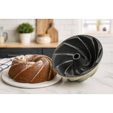 Ms Rüzgar Gülü Model Döküm Kek Kalıbı – Göbekli Bundt – 24 cm Çap, 9 cm Derinlik – Yapışmaz Kaplama