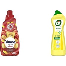 Ms Extra Konsantre Çamaşır Yumuşatıcısı Amber 1440 Ml(1) Cif Krem Yüzey Temizleyici Limon Kokulu Yağ ve Kireç Sökücü Leke Çıkarıcı 750 Ml(3)