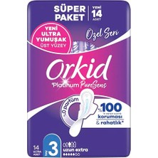 Defne Store Platinum Uzun Extra Boy 3 Hijyenik Ped 14 Adet
