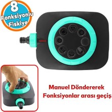 Defne Store Tablalı Hareketli Su Fıskiyesi Tabancası 8 Fonksiyonlu Bahçe Çim Sulama Aparatı Plastik DY6029G