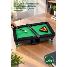 Yenilig 2 Adet Masa Üstü Bilardo Oyunu – 25 x 14 cm Mini Masaüstü Oyun Tabletop Billiards Pool Hobi ve Eğlence