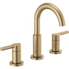 Ms Faucet Nicoli Yaygın Banyo Bataryası 3 Delikli, Altın Banyo Lavabo Bataryası, Tahliye Montajı, Şampanya Bronz 35749LF-CZ