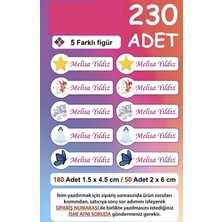 Yelay Home Kişiye Özel Isimli Okul Etiketi 230 Defter Kalem Suluk Beslenme Çantası Etiket