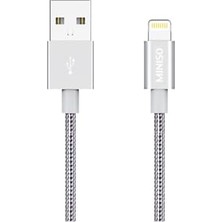 Defne Store Apple Lightning USB Şarj Kablosu, 2.4A, Gri