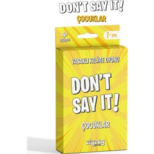 Ms Don't Say It! Çocuklar, Yasaklı Kelime Kart Oyunu, 4+ Oyuncu, 7+ Yaş
