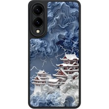 BG AKSESUAR Samsung Galaxy S25 Edge Uyumlu Kale Desenli Kamera Korumalı Darbelere Dayanıklı Kılıf