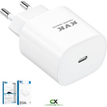 KVK Teknik Servis Hızlı Şarj Adaptörü 25W Pd Usb-C– Beyaz