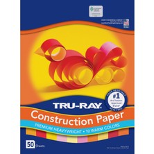 Ms Construction Paper, Warm Assorted, 12" x 18", 50 Sheets