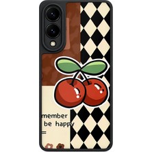 BG AKSESUAR Samsung Galaxy S25 Edge Uyumlu Mutluluk Desenli Kamera Korumalı Darbelere Dayanıklı Kılıf