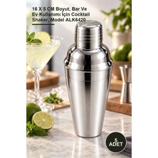 Yenilig 5 Adet Paslanmaz Çelik Kokteyl Shaker – 16 x 5 cm Boyut, Bar ve Ev Kullanımı Için Cocktail Shaker, Model ALK6420