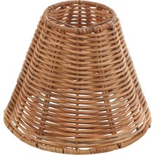 Ms 51003 Empire Clip-On Chandelier Lamp Shade, Natural Rattan, 3" Top x 6" Bottom x 5-1/4" Slant Height