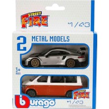 Ms 1:43 Street Fire 2'li Set Porsche 911 Gt2 Rs ve Porsche 911 Gt2 Rs