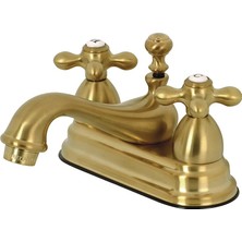 Ms KS3607AX Restorasyon 10,16 cm Ortaya Monte Lavabo Musluğu, Saten Pirinç