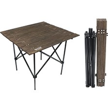 Defne Store Gray Wolf Ahşap Katlanır Kamp Masası