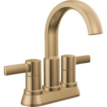 Ms Musluk Albion Centerset Banyo Bataryası, Altın 2 Kulplu Banyo Bataryası, Delta Banyo Lavabo Bataryası, Metal Push-Pop Tahliye Tertibatı, 1.2 Gpm Akış Hızı, Şampanya Bronz 25855LF-CZ