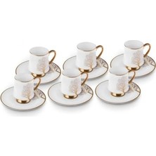 Defne Store Afra Hayat Ağacı 6 Kişilik Kahve Fincan Takımı, 90 ml