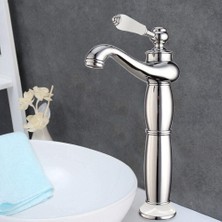 Ms Yüksek Çanak Rustik Lavabo Bataryası Vintage KSL100