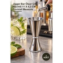 Yenilig 1 Adet Paslanmaz Çelik Çift Taraflı Kokteyl Ölçü Kabı – Jigger Bar Ölçer Çift Hacimli 11 x 4,3 cm Cocktail Measure