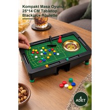 Yenilig 4 Adet Masaüstü Blackjack ve Casino Rulet Oyunu – Kompakt Masa Oyunu 25*14 cm Tabletop Blackjack Roulette