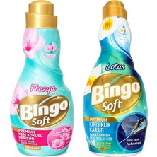 Ms Bingo Soft Konsantre Çamaşır Yumuşatıcısı 1200 ml Frezya ve Lotus 2 Li Paket