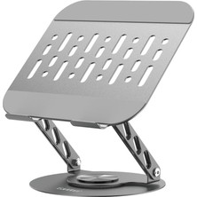 Ms EH333 360 Derece Ayarlanabilir Metal Laptop Standı, Gri