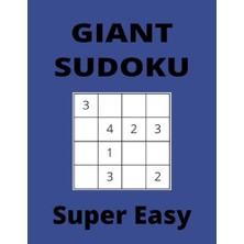 Defne Store Gıant Super Easy Blue Sudoku Book; 4x4 Puzzles, 50 Pages, 8.5X11