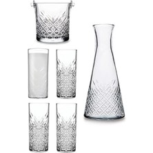 Defne Store Timeless 7 Parça Karaflı Bardak Seti ve Buz Kovası 1947600009478