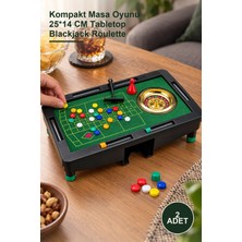 Yenilig 2 Adet Masaüstü Blackjack ve Casino Rulet Oyunu – Kompakt Masa Oyunu 25*14 cm Tabletop Blackjack Roulette