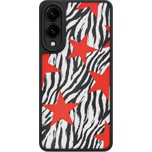 BG AKSESUAR Samsung Galaxy S25 Edge Uyumlu Zebra Desenli Kamera Korumalı Darbelere Dayanıklı Kılıf
