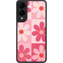 BG AKSESUAR Samsung Galaxy S25 Edge Uyumlu Papatyaçiçek Desenli Kamera Korumalı Darbelere Dayanıklı Kılıf