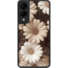 BG AKSESUAR Samsung Galaxy S25 Edge Uyumlu Daisy Desenli Kamera Korumalı Darbelere Dayanıklı Kılıf